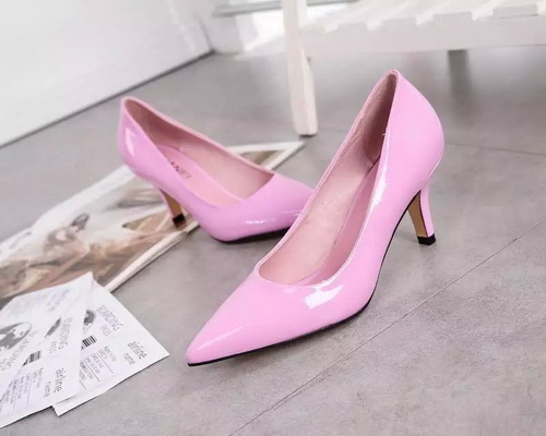 CHANEL Shallow mouth kitten heel Shoes Women--013